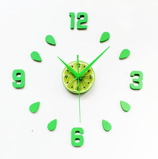 Green Lemon Design Wall Clock